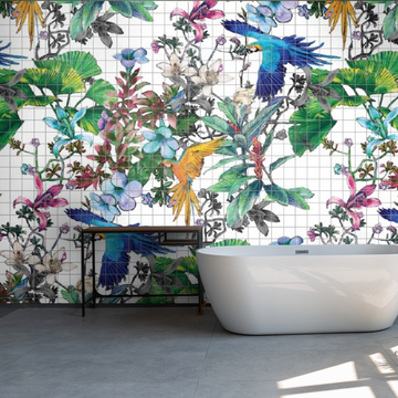 Birds of Paradise Tiles by Miss Lolo