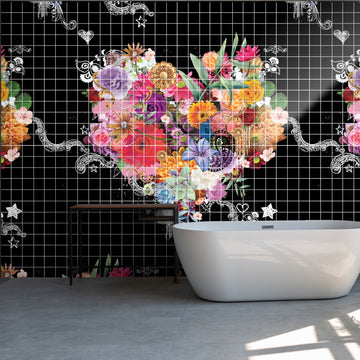 Heart of a Flower Tiles by Miss Lolo
