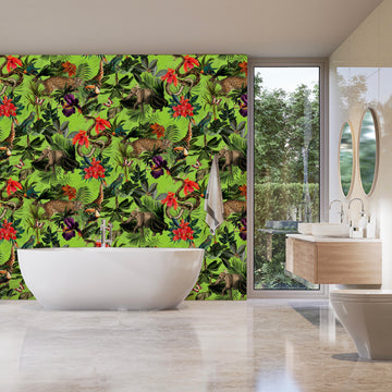Whispers of the Wild Removable Bathroom Wallpaper