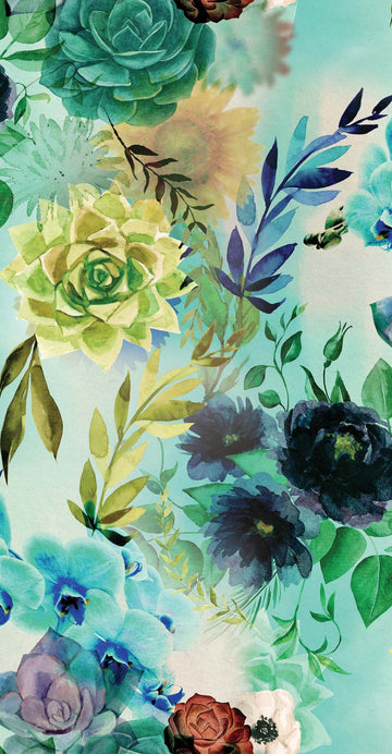 Out of the Blue Removable Bathroom Wallpaper