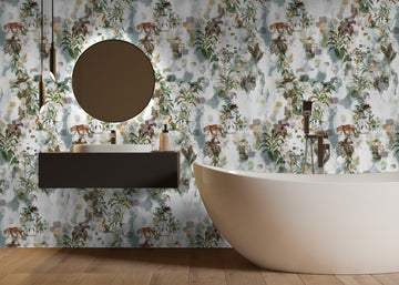 On the Prowl Removable Bathroom Wallpaper