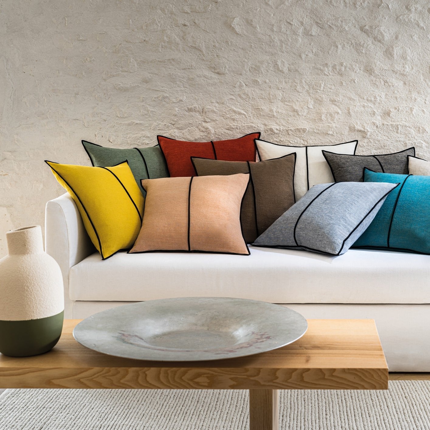 Linen Cushion Cover by Casamance (17 colours)