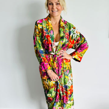 Floral World Robe/Duster Coat